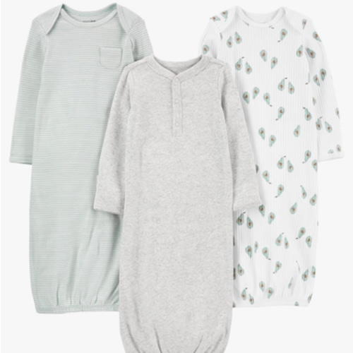 Simple Joys by Carter's unisex-baby 3-pack Neutral Cotton Sleeper Gown