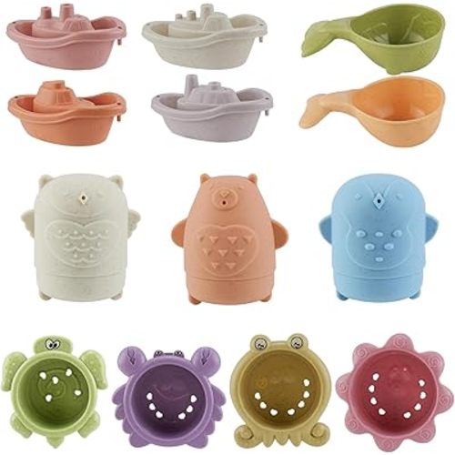 Bath Toy for Kids Toddlers Baby Bath Toys Set with Water Squirt Floating Animals Educational Bathtub Playtime Fun Gifts for Boys Girls Children