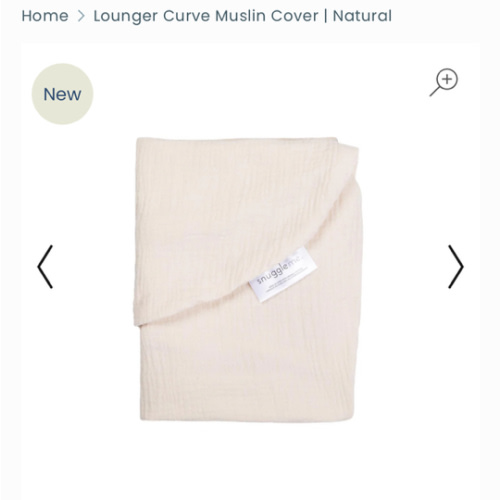 Lounger Curve Muslin Cover | Natural