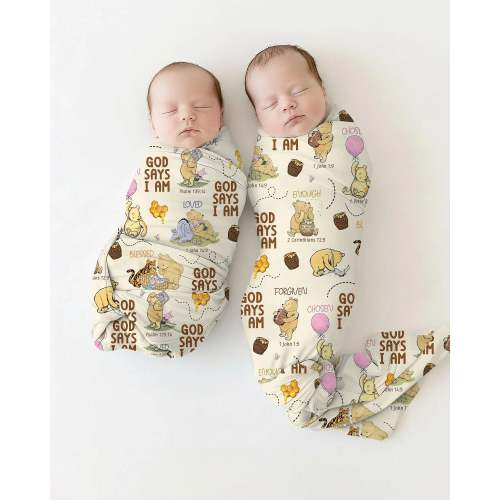 God Says I Am Little Blessings swaddle blanket