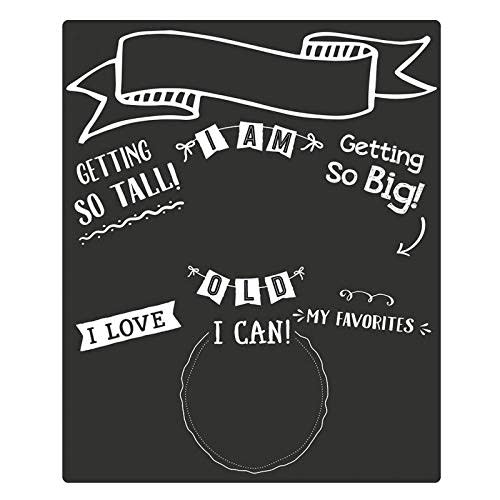 Pearhead All About Baby Milestone Photo Sharing Monthly Chalkboard, Baby Photo Prop, Black