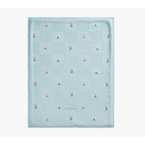 Embroidered Transportation Sherpa Baby Blanket