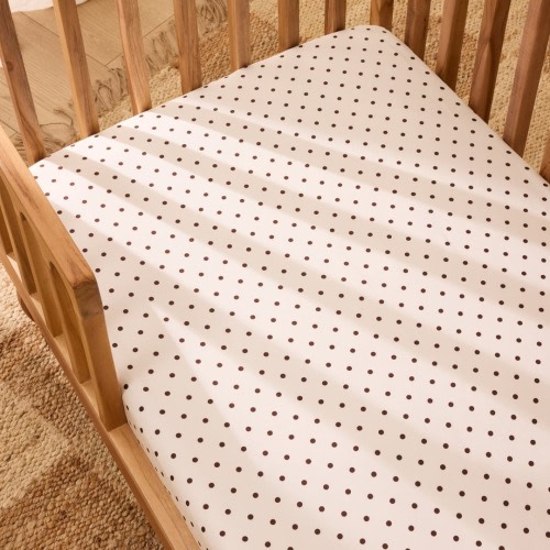 Eden Cotton - Winnie Polka Dot Cot Fitted Sheet | Sheet Society