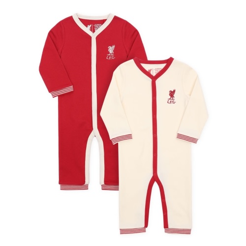 LFC Baby 2Pk Shankly Sleepsuits Red