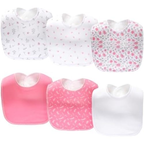 8 Pack Baby Bibs Unisex Adjustable with Snaps Ultra Soft Absorbent Drooling Teething for Boys and Girls