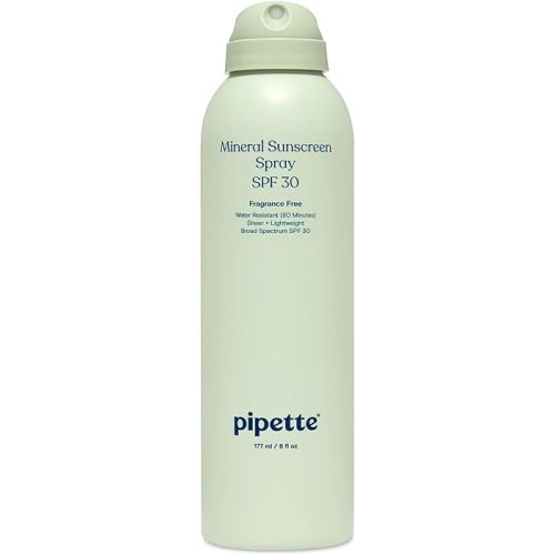 Amazon.com: Pipette Baby Mineral Sunscreen Spray SPF 30, 6 oz, Water-resistant Non-nano Zinc Oxide Mineral Sunscreen, UVB/UVA Sunblock for Kids, Safe for Sensitive Skin | Baby, Broad Spectrum, Water Resistant, UVB/UVA, Non-Toxic, Sun Protection : Baby