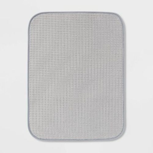 18"x 24" Drying Mat Light Gray - Brightroom™: Polyester Dish Mat For Kitchen, Machine Washable