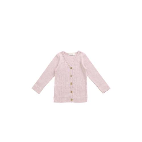Organic Cotton Modal Cardigan - Chalk Marle