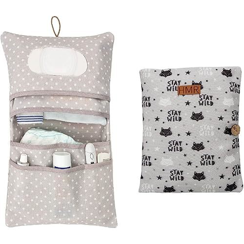 HAMUR Baby Diaper Bag Organizer – Travel-Friendly, Compact & Foldable | Stroller Pouch for Newborn Essentials – Must-Have for Boys & Girls Fox)