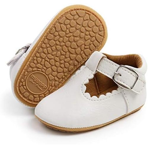 RVROVIC Baby Girl Moccasins Princess Sparkly Mary Jane Dresses Shoes Premium Lightweight Soft Sole Crib Shoes Toddler Shoes