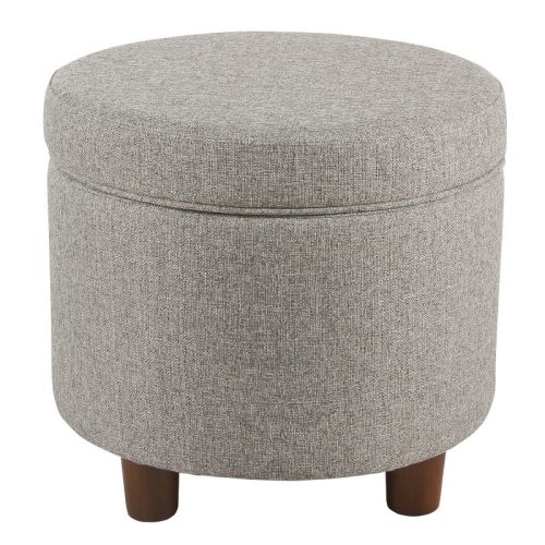 Round Storage Ottoman - Homepop