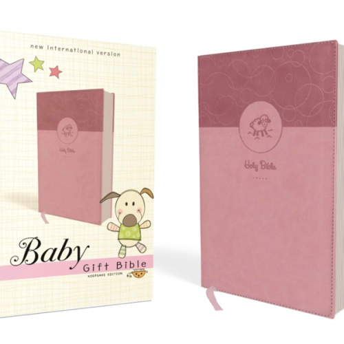 NIV, Baby Gift Bible, Holy Bible, Leathersoft, Pink, Red Letter, Comfort Print: Keepsake Edition