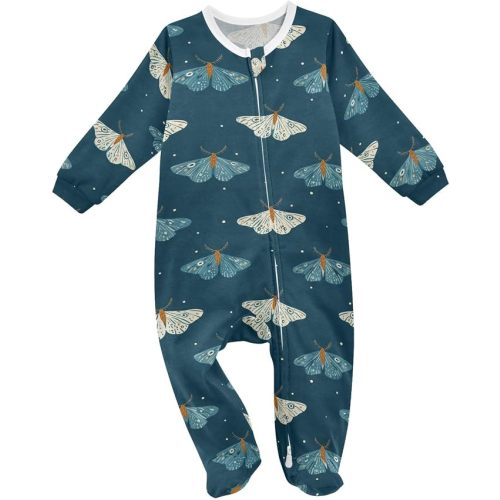 Pfrewn Baby One-Piece Footies Newborn Rompers Cotton Footed Jumpsuit for Boys Girls 3M-24M