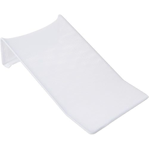 Jolly Jumper Bathe Eze (White) Baby Bath Support Lounger with Soft Slip-Resistant Surface, Portable Bath Essential for Sink or Tub Use