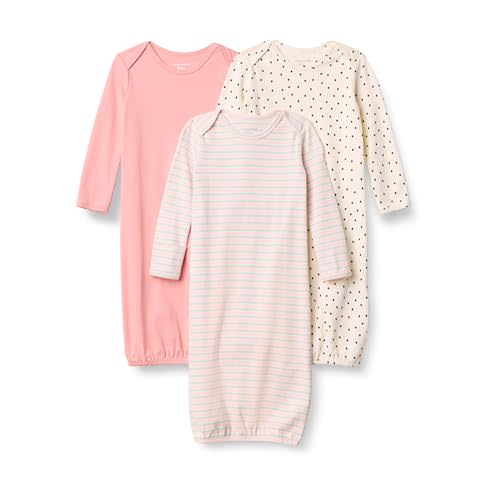 Amazon Essentials Unisex Babies' Long Sleeve Sleeper Cotton Gown