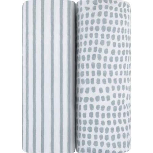 Baby Fitted Waterproof Bassinet Sheet 2 Pack