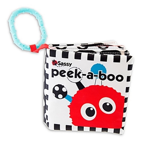 Sassy® Peek-A-Boo Book in Black/WhiteSassy® Peek-A-Boo Book in Black/White