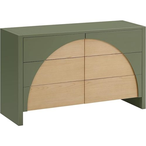 Babyletto Moab 6-Drawer Assembled Dresser in Taupe and Ash, GREENGUARD Gold Certified, FSC Certitfied