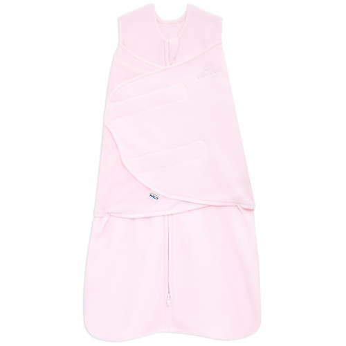 Halo◦ SleepSack◦Swaddle, Micro-Fleece, Soft Pink, Newborn Girls, 0-3 Months