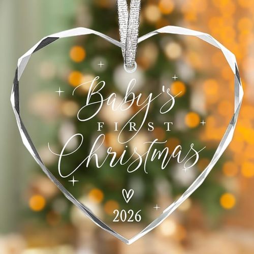 Babys First Christmas Ornament 2026, My First Christmas Ornament Boy and Girl Newborn Gifts, 3inch Baby's First Christmas Ornaments 2026