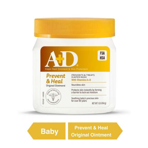 A+D Original Diaper Rash Ointment, 1lb Tub, All Skin Types HSA/FSA Eligible