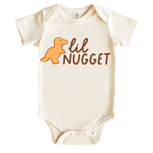 Lil Nugget Graphic Bodysuit & Kids Tee | Natural