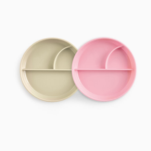 Suction Plate (2 Pack) - Pink/Sand