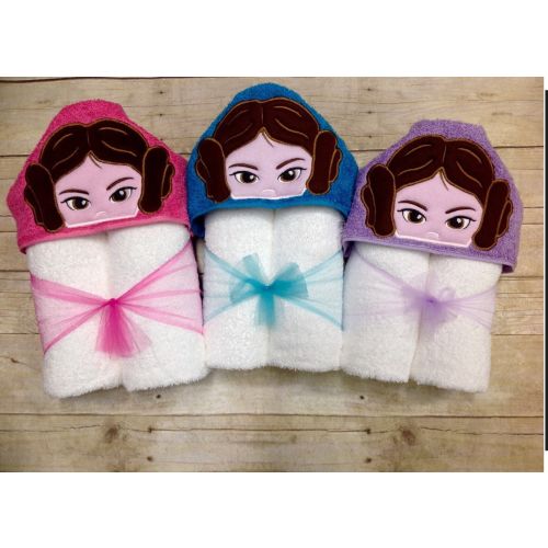 Princess Leia Hooded Towel/ Leia Costume/ Star Wars Girls/ Star Wars Princess Leia/ Princess Leia Baby/ Princess Leia Birthday