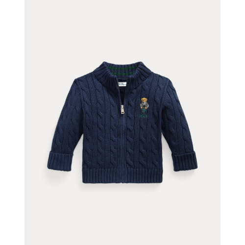 Polo Bear Cable Cotton Full-Zip Sweater for Baby Boys | Ralph Lauren