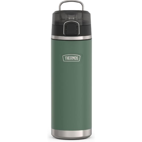 THERMOS ICON SERIES, Stainless Steel Water Bottle with Spout - 24 Ounce, Alpine Green - Vacuum Insulated Water Bottle with Lid