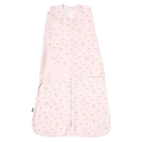 HALO 100% Cotton Sleepsack Swaddle, 3-Way Adjustable Wearable Blanket, TOG 1.5, Midnight Moons Pink, Newborn, 0-3 Months