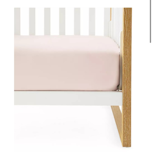 Sateen Crib Sheet - Pink Sand | Serena and Lily