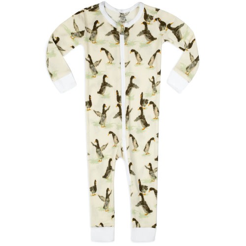 Duck Organic Cotton Zipper Pajama 9-12 Months