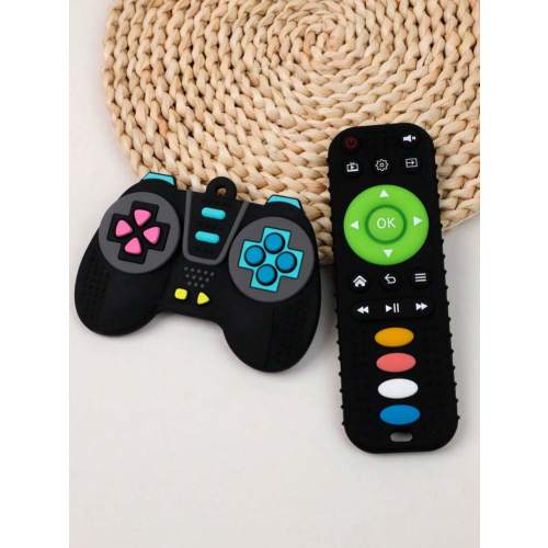 1pc Silicone Teething Toy, Remote Control Shaped Silicone Teether, Cartoon Remote Control Toy For Baby Boys And Girls, Educational Teething Toy For 6-12 Months Infants | SHEIN USA