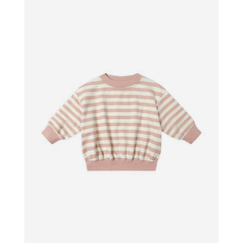 Relaxed Sweatshirt || Pink Stripe – Quincy Mae