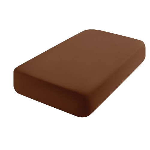 Flxxie Brushed Microfiber Fitted Crib Sheets for Boys and Girls, Super Soft Fitted Elastic Toddler Bed Crib Mattress Sheets, 28 x 52 Inches, Brown