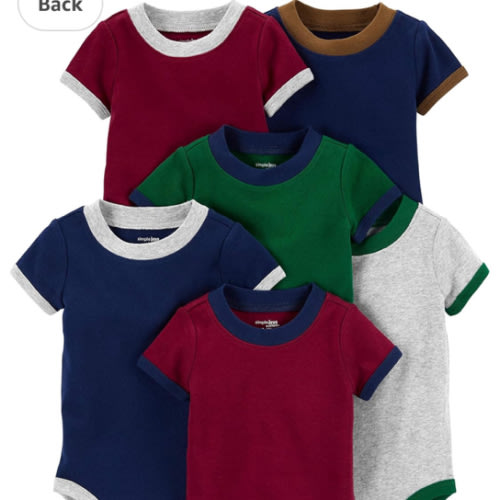 Simple Joys by Carter's Baby Boys' 6-Pack Short-Sleeve Bodysuit