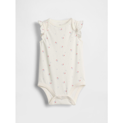 Baby First Favorites Organic Cotton Flutter-Sleeve Bodysuit