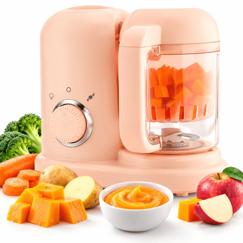 INSMART 4-in-1 Baby Food Maker, Steamer and Blender with 600ml BPA-Free Tritan Cup, Pink