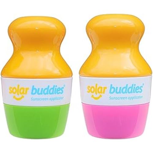 Duo PG Solar Buddies Refillable Roll On Sponge Applicator For Kids, Adults, Families, Travel Size Holds 100ml Travel Friendly for Sunscreen, Suncream and Lotions