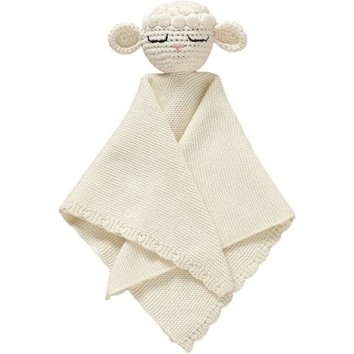 Neiwech Sheep Snuggle Loveys for Babies Cotton Baby Security Blanket for Newborn Infant Boys Girls White