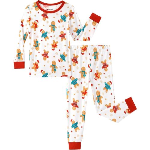 PATPAT Bamboo Viscose Pajama Sets for Toddler Boys & Girls Baby Kids, Ultra-soft Snug fit Pjs Sleepers for Birthday Holiday