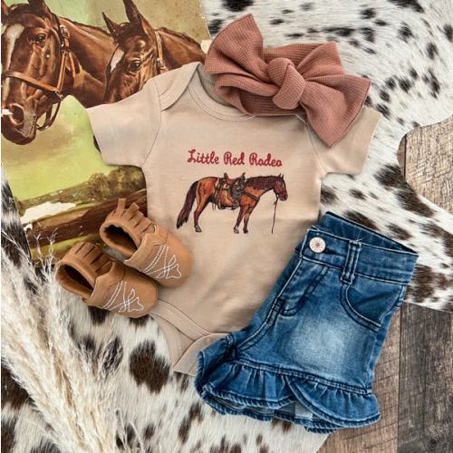 Little Red Rodeo Onesie(little kid)(clay)