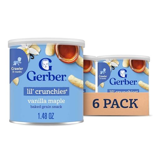 Gerber Snacks for Baby Lil Crunchies, Vanilla Maple, 1.48 Ounce (Pack of 6)