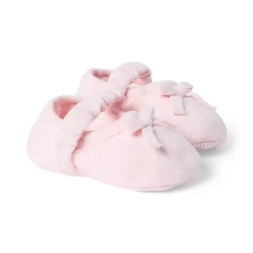 Ballet Pink Baby Sweater Bow Ballet Flat by Janie and Jack