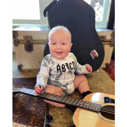 ABCD Band Baby Bodysuit, Retro Rock Tee, Unisex Baby Shower Gift