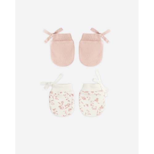 No Scratch Mittens, Set Of 2 || Rose, French Garden – Quincy Mae