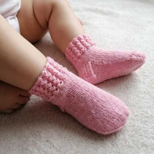 Merino Socks for Babies, Pink Back to School, Hand Knitted, Toddler Girls Everyday Wear