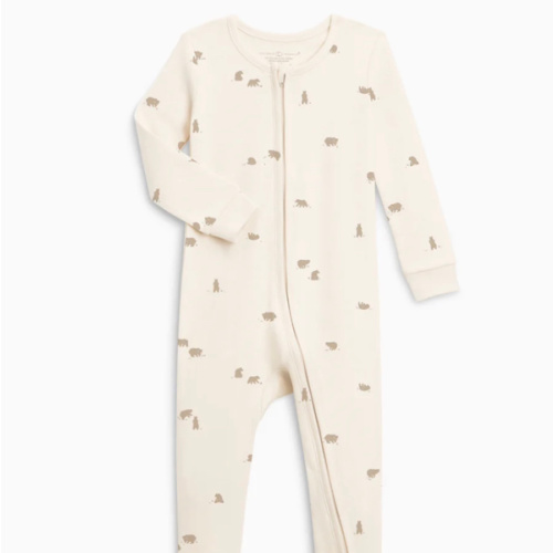 Peyton Zipper Sleeper | Bee / Pewter