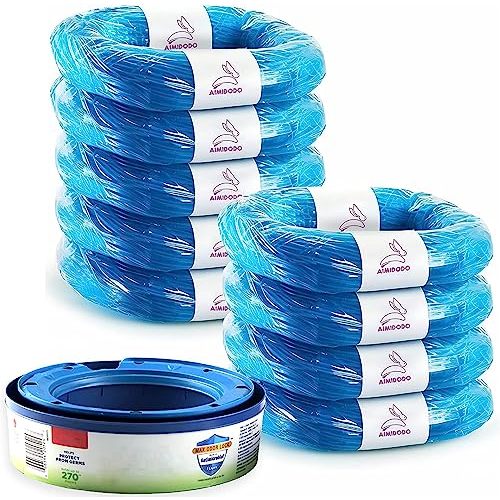 9 Pack Diaper Pail Refills Compatible with cartridges for Genie diaper pail refills bags refill (Cartridge is not included)